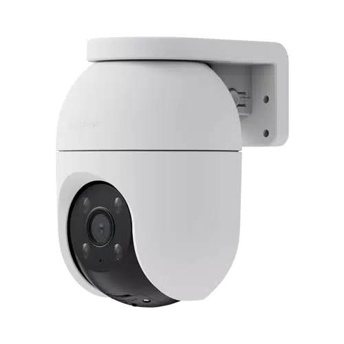 EZVIZ Cámara de Vigilancia WiFi Exterior 360° 2K, Detección IA, Audio Bidireccional, C8c 4MP