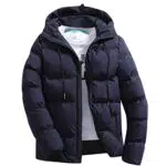 Abrigo Cálido Genérico para Hombre con Capucha y Cremallera para Otoño e Invierno