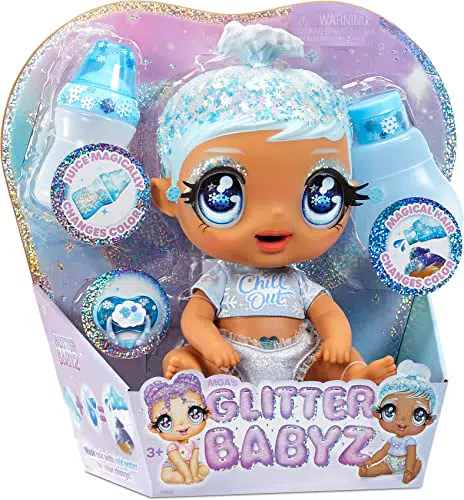 Glitter Babyz Muñeca January Snowflake - Muñeca con cambios de color mágicos