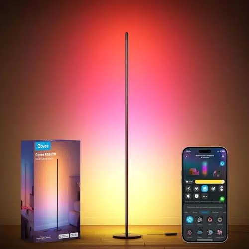 Govee Lámpara de Pie Moderna RGBIC con Control por Alexa y Google Assistant