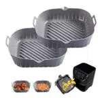 Hossar Molde de Silicona para Freidora de Aire y Horno - Bandejas Cuadradas
