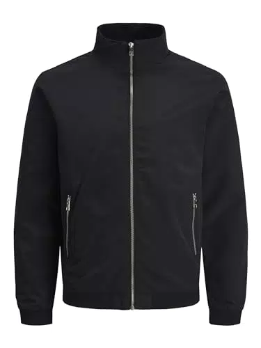 JACK & JONES JJERUSH Harrington Bomber Chaqueta, Azul Marino