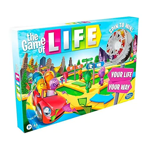 The Game of Life - Juego de Mesa Familiar para 2 a 4 Jugadores a Partir de 8 Años