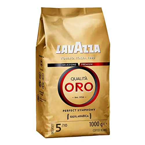 Lavazza Qualità Oro Café en Grano 100% Arábica con Notas Aromáticas
