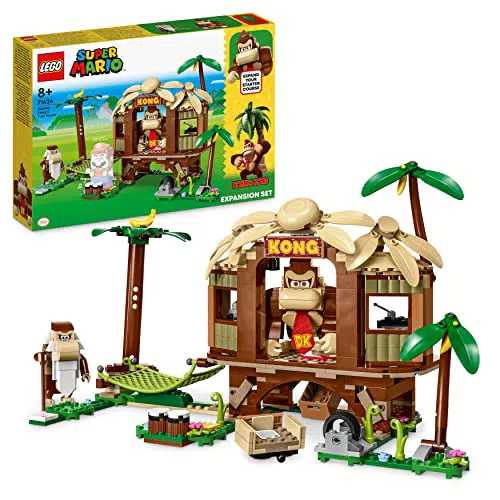 LEGO Set de Expansión Casa del Árbol de Donkey Kong para Mario, Regalo para Niños