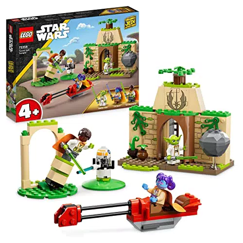 LEGO Star Wars Templo Tenoo Jedi con Maestro Yoda y Speeder Bike para Niños