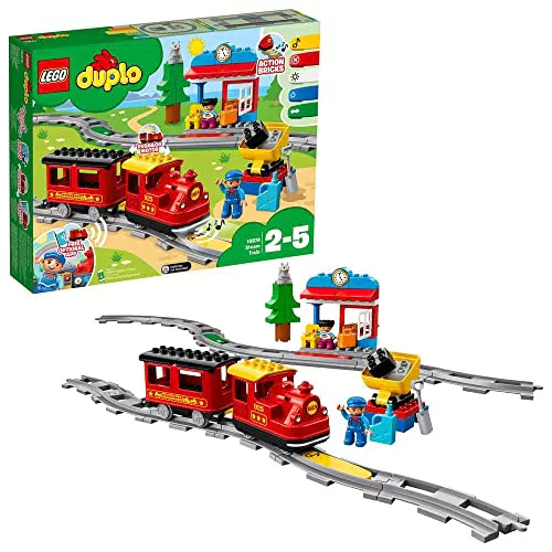 LEGO Duplo Tren de Vapor con Luz y Sonido, Set Educativo para Niños 10874