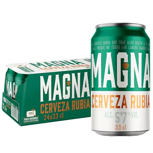 Magna Cerveza Lager 330ml - Sabor Intenso y Refrescante, 5.7% Vol. Alcohol