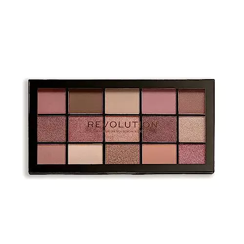 Makeup Revolution | Paleta de sombras de ojos Reloaded | Newtrals 3 | 15 sombras | 16