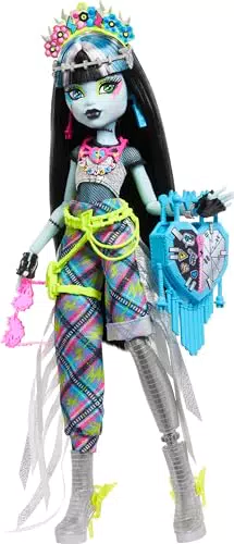Monster High Frankie Stein Muñeca con Accesorios Temáticos de Festival para Niños +4 años