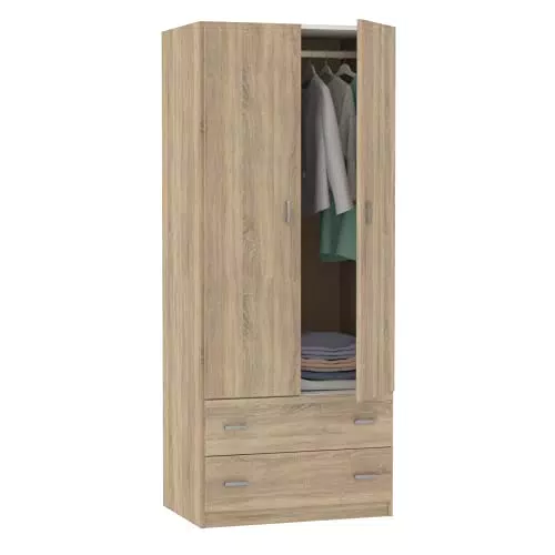 MUEBLES PITARCH Armario Dormitorio 2 Puertas 2 Cajones Colección Tibet