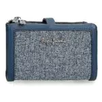 Pepe Jeans Maddie Bolso de Mano Azul 20x11x4 cms Poliéster con detalles en Piel Sintética