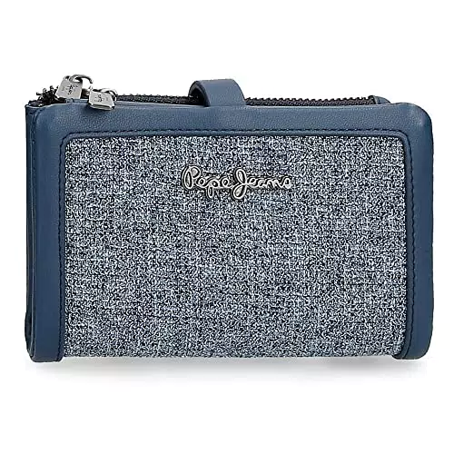 Pepe Jeans Maddie Bolso de Mano Azul 20x11x4 cms Poliéster con detalles en Piel Sintética