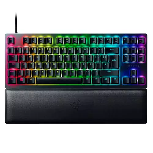 Razer Huntsman V2 Tenkeyless - Teclado óptico para juegos con reposa-palmas