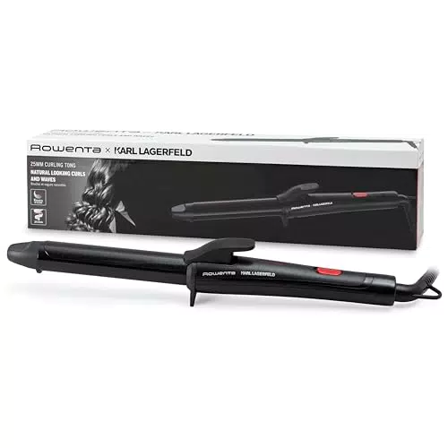 Rowenta Tenacilla Karl Lagerfeld CF321L - Rizador de pelo profesional 25 mm