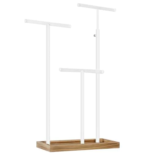 SONGMICS Expositor de joyas 2 en 1, soporte ajustable para collares y pulseras
