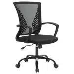 Silla de Oficina Giratoria SONGMICS con Altura Ajustable y Respaldo de Malla Transpirable
