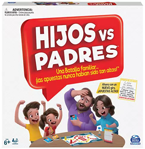 Spin Master Juegos de Mesa - Hijos contra Padres, Juego de Preguntas para Familias