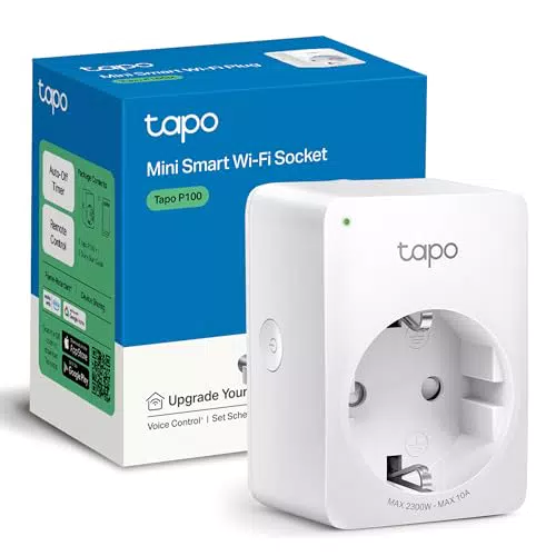 Tapo P100 - Enchufe inteligente WiFi con control remoto y compatibilidad Alexa y Google Home