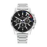 Tommy Hilfiger Reloj Analógico Multifunción para Hombre con Correa de Acero