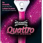 Wilkinson Sword Quattro For Women - Pack de 8 Recambios de Cuchillas de 4 Hojas con Bandas Lubricantes de Aloe Vera y Vitamina E Válidos para Maquinilla Quattro for Women