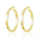 ALEXCRAFT Pendientes Aro Mujer Plata de Ley 925 Grandes Aros Dorados
