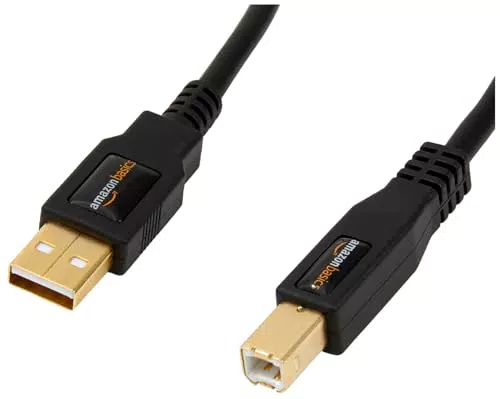 Amazon Basics Cable USB-A a USB-B 2.0 de 4.8 m