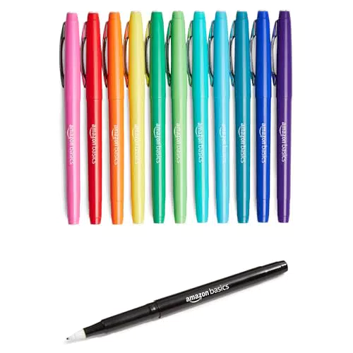 Amazon Basics Rotuladores de punta de fieltro para manualidades y dibujo