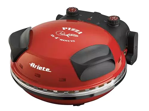 Ariete 909 - Mini horno para pizza, 1200 W, 5 niveles de temperatura, 30 min.