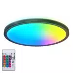 B.K.Licht Lámpara de techo LED RGB regulable con mando a distancia