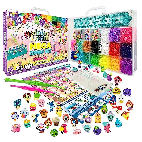 Bandai Juego Gigante Rainbow Loom Mega Combo - Kit de Pulseras Creativas