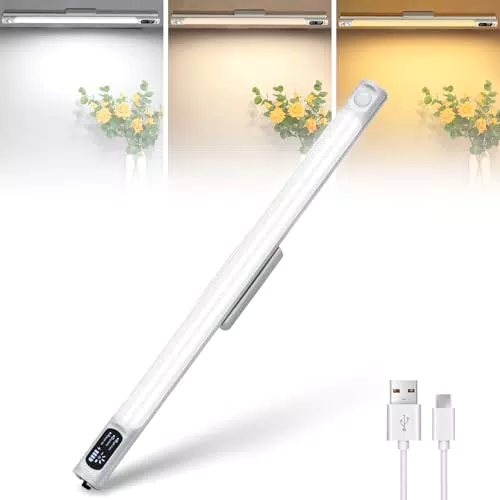 BOOTEEK Luz LED con Sensor de Movimiento, Recargable y Regulable para Armarios y Escaleras