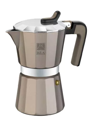 Cafetera BRA Titanium, Capacidad 9 Tazas
