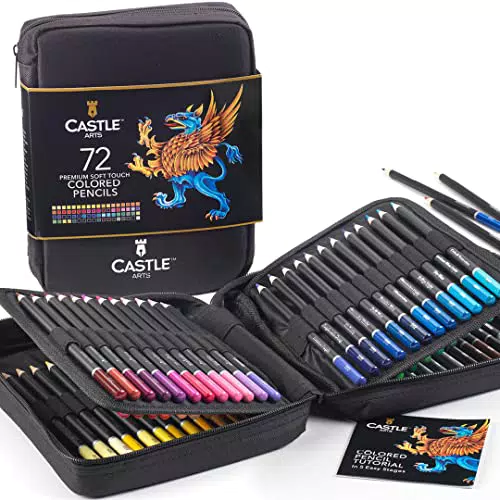 Castle Art Supplies - Lápices de colores de núcleo blando para artistas y coloristas