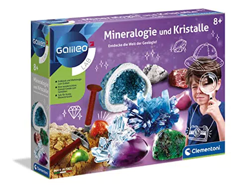 Clementoni Galileo Lab 59005 - Juego de mineralogía y cristales para niños a partir de 8 años