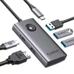 Docking Station ORICO 5 en 1 con HDMI 4K y USB C 3.0 para MacBook y XPS