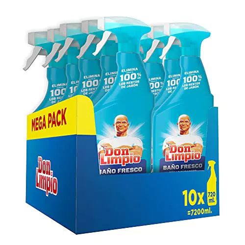 Don Limpio Baño, Detergente en Spray, 7.2 L, Elimina el 100 % de los Restos de Jabón