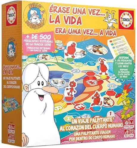 Educa - Érase una Vez La Vida, Juego de Mesa Educativo sobre el Cuerpo Humano