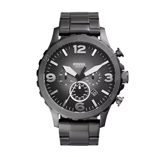 Fossil Reloj Nate para Hombre con Movimiento Cronógrafo y Caja de Acero 50mm