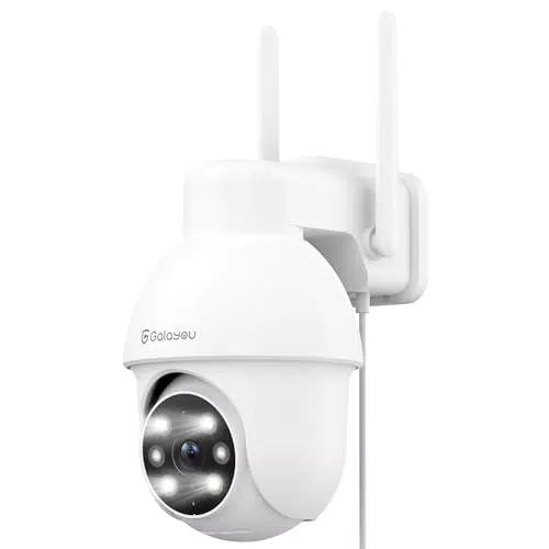 GALAYOU Cámara de Vigilancia WiFi Exterior 2K con Visión Nocturna y Alerta de Movimiento