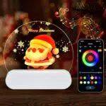 GuKKK Luz Nocturna Personalizada con Música y Control por App para Navidad