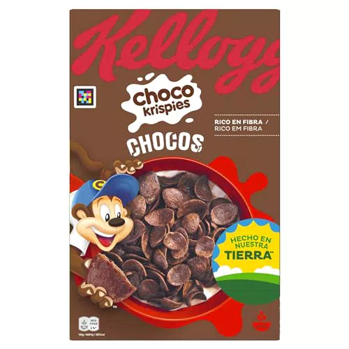 Kellogg's Choco Krispies - Cereal de chocolate delicioso y crujiente
