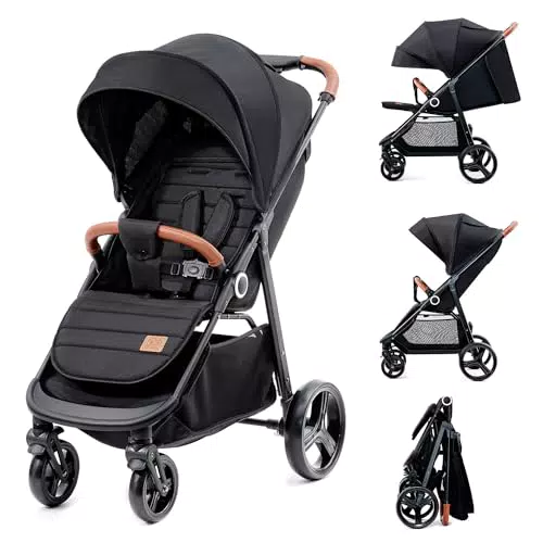 Kinderkraft Grande Plus Silla de Paseo Plegable, Posición Tumbada, Suspensión Completa