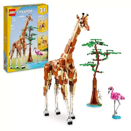 LEGO Creator Safari de Animales Salvajes 3 en 1, Juguete para Niños a Partir de 9 Años