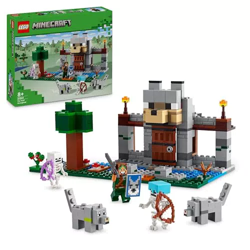Lego Minecraft Fortaleza Lobo - Castillo de Juguete con Minifiguras 21261