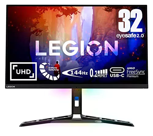 Lenovo Legion Y32p-30 - Monitor Gaming 31.5" 4K UHD, 144 Hz, FreeSync Premium