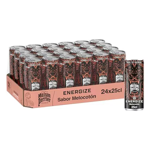 Maison Perrier Energize Bebida Energética de Melocotón en Latas