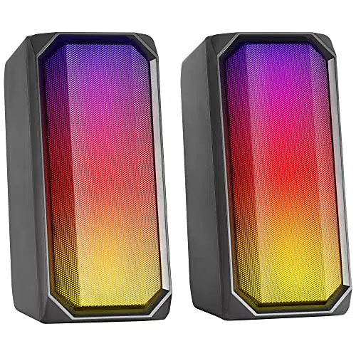 Mars Gaming MSRGB Altavoz Bluetooth Potente 15W con RGB y 2 Drivers Activos