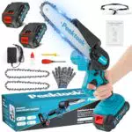 Peektook Motosierra Eléctrica Portátil 6 Pulgadas para Jardinería y Madera