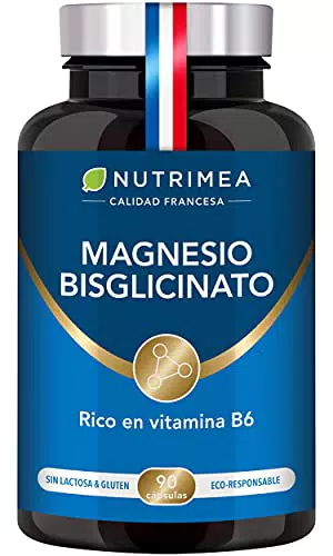 Nutrimea Bisglicinato de Magnesio y Vitamina B6 - Vegano, Sin Gluten y Lactosa